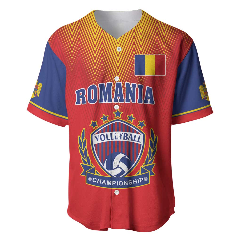 Custom Romania Volleyball Baseball Jersey Sporty Style