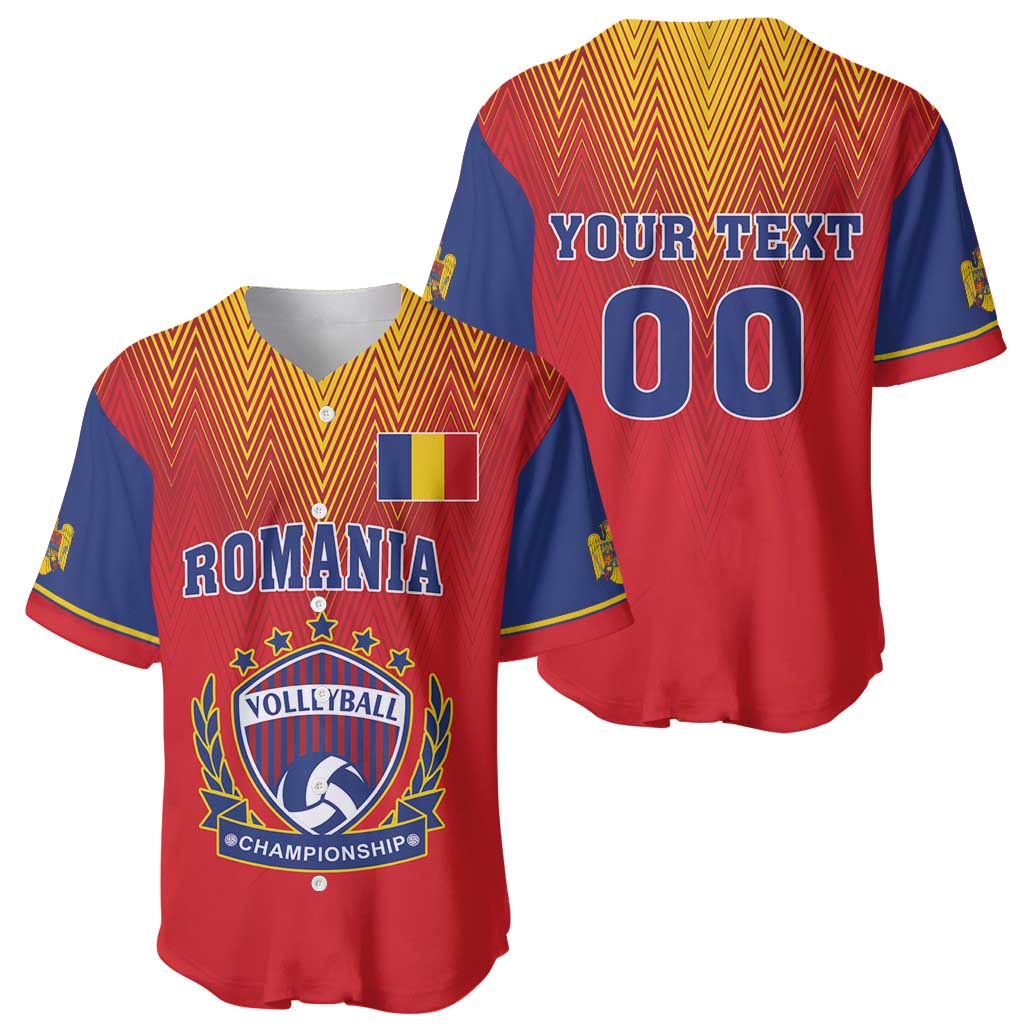Custom Romania Volleyball Baseball Jersey Sporty Style