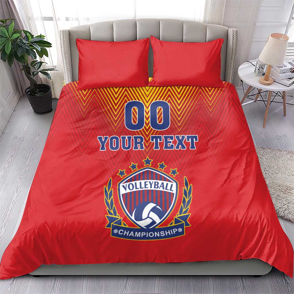 Custom Romania Volleyball Bedding Set Sporty Style