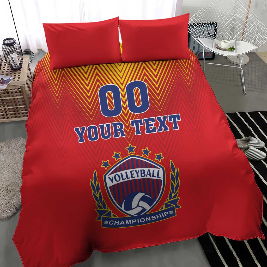 Custom Romania Volleyball Bedding Set Sporty Style