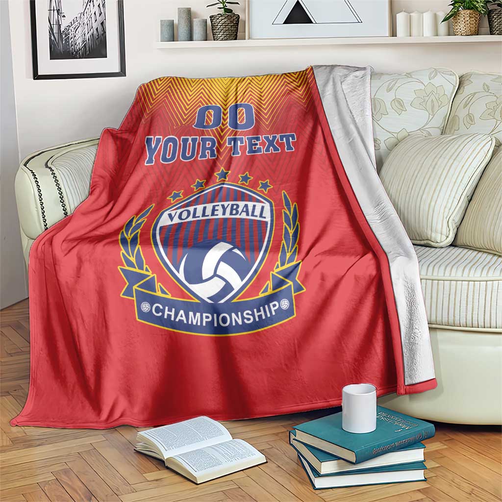 Custom Romania Volleyball Blanket Sporty Style