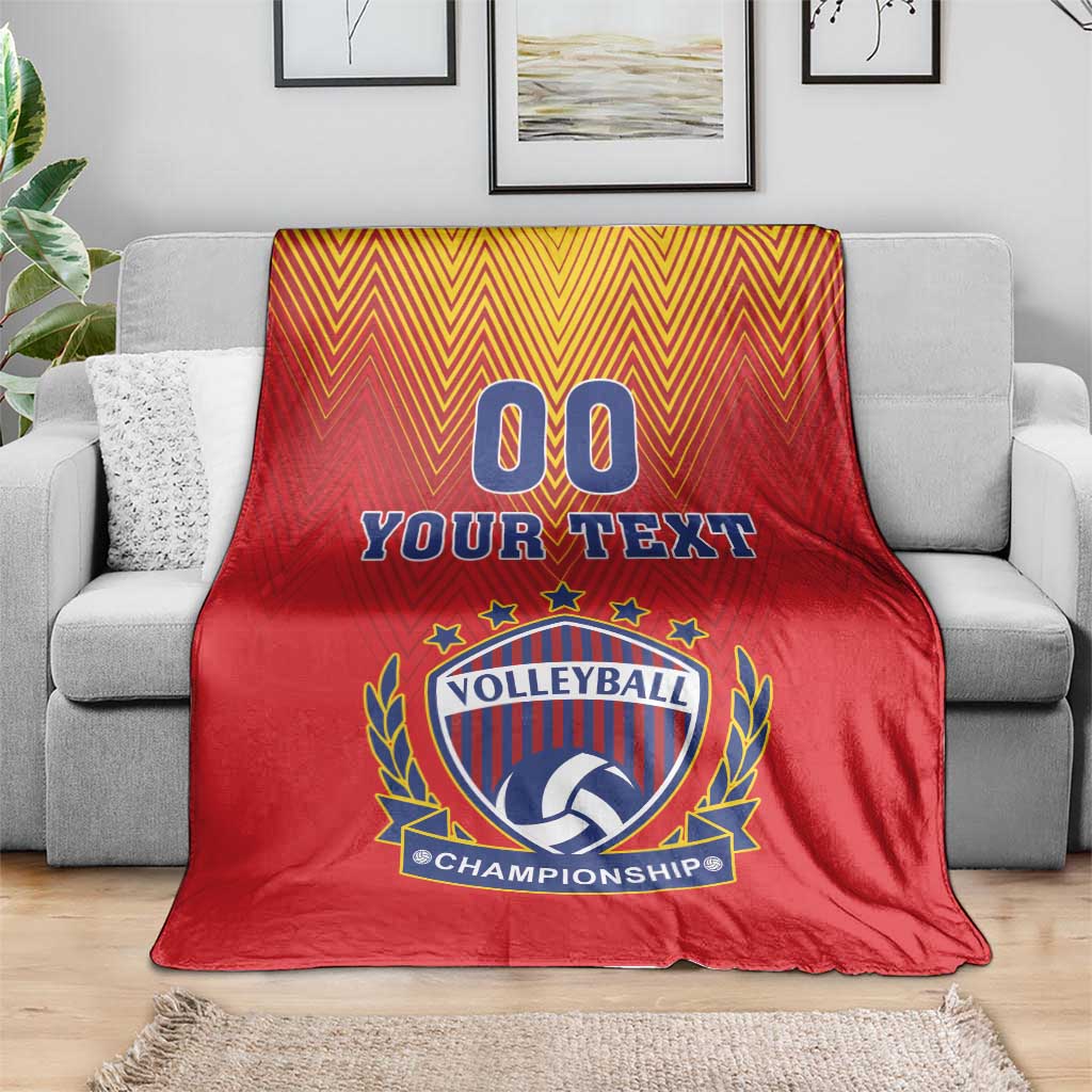 Custom Romania Volleyball Blanket Sporty Style