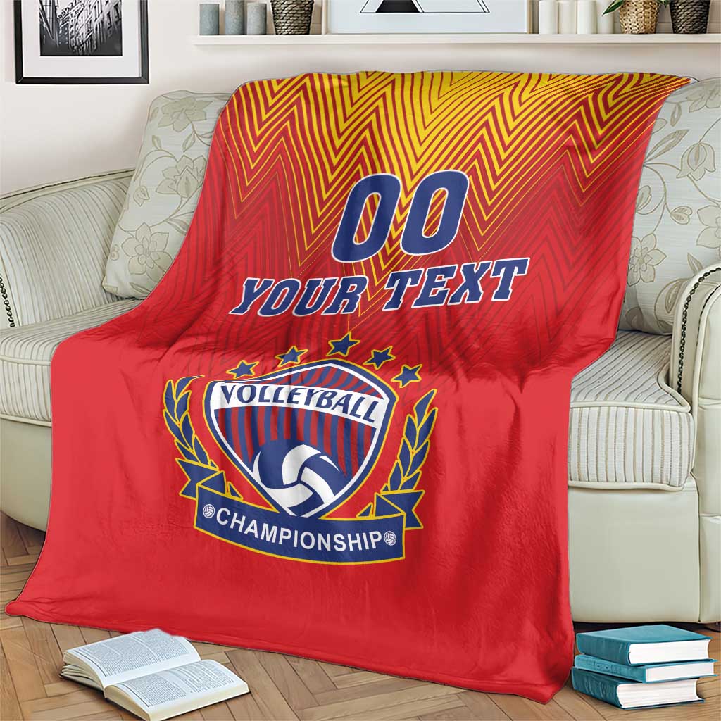 Custom Romania Volleyball Blanket Sporty Style