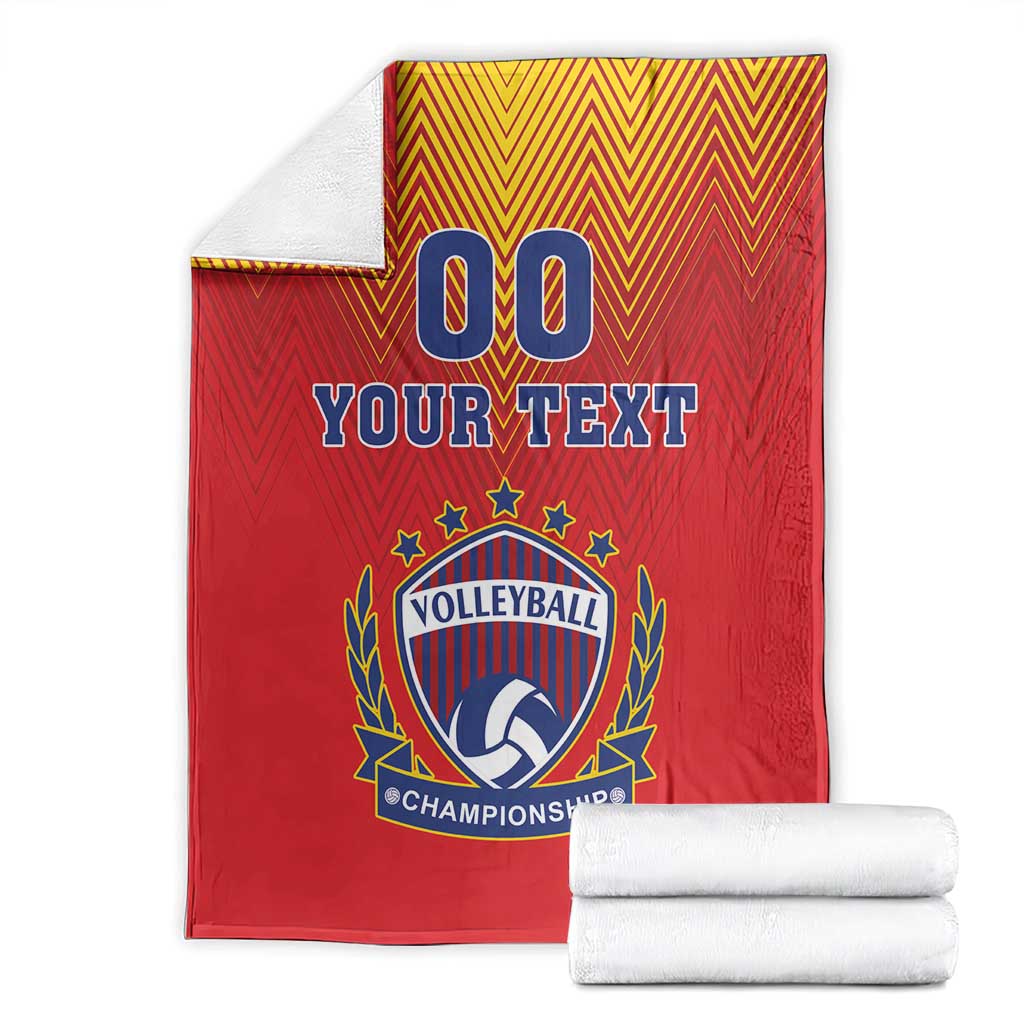 Custom Romania Volleyball Blanket Sporty Style