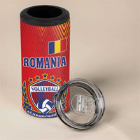 Custom Romania Volleyball 4 in 1 Can Cooler Tumbler Sporty Style