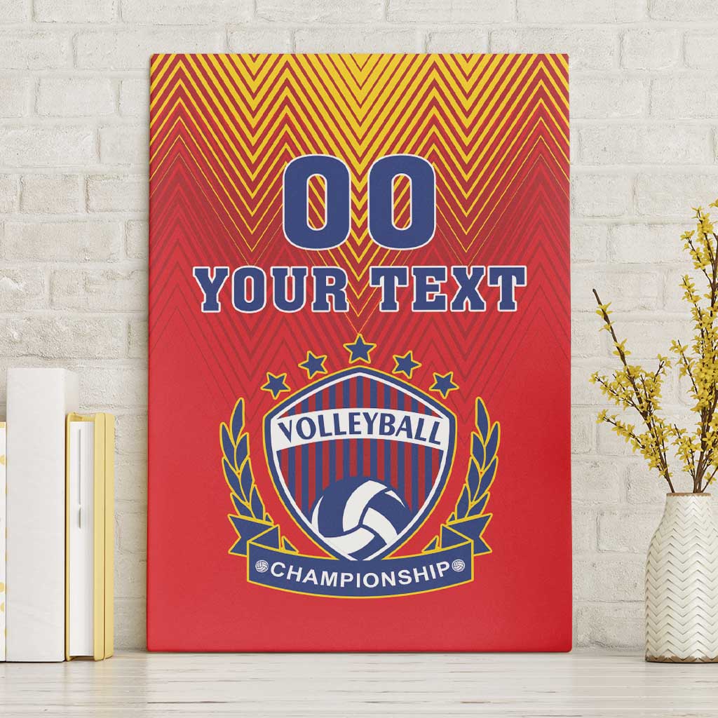 Custom Romania Volleyball Canvas Wall Art Sporty Style