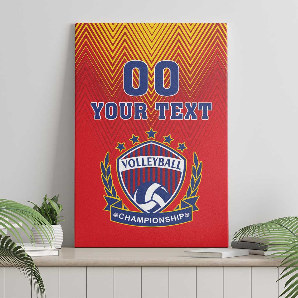 Custom Romania Volleyball Canvas Wall Art Sporty Style