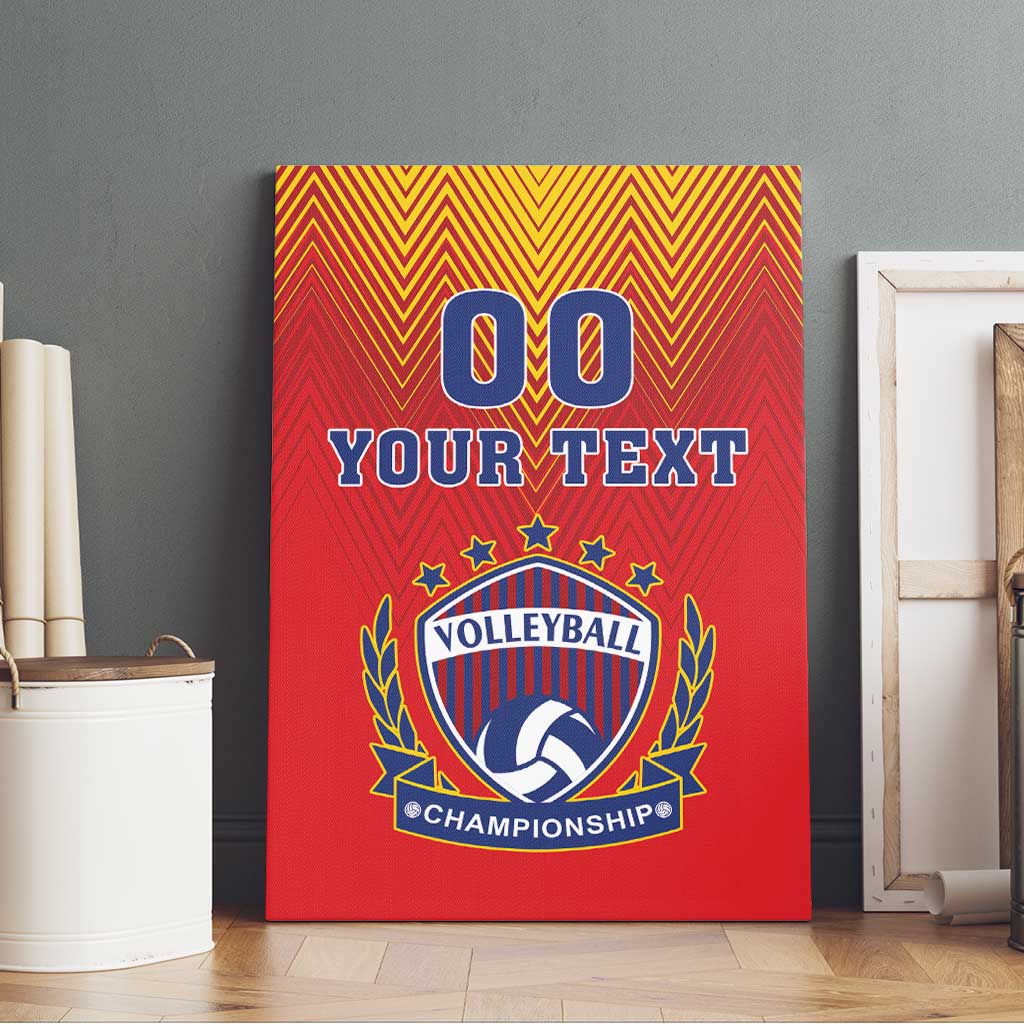 Custom Romania Volleyball Canvas Wall Art Sporty Style