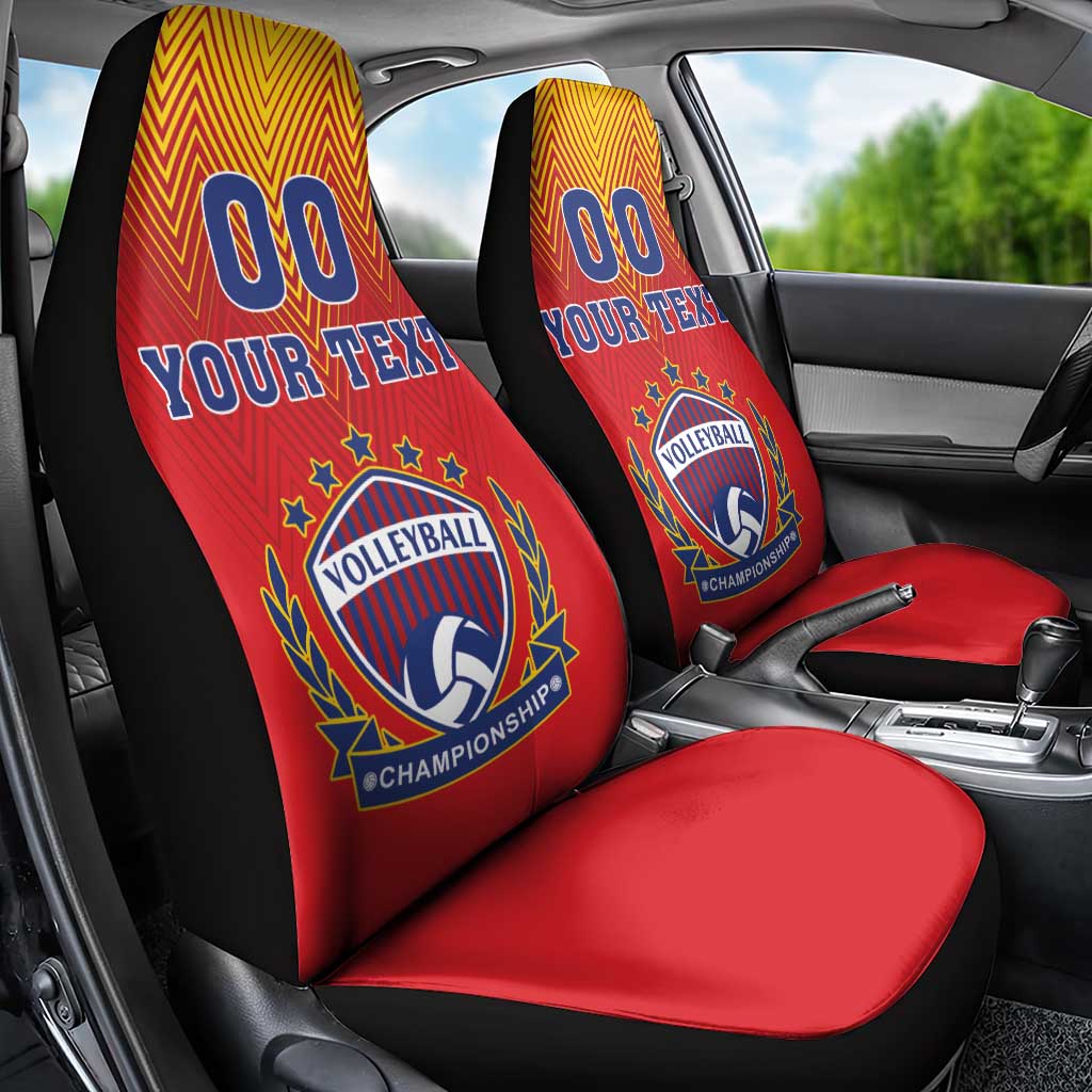 Custom Romania Volleyball Car Seat Cover Sporty Style
