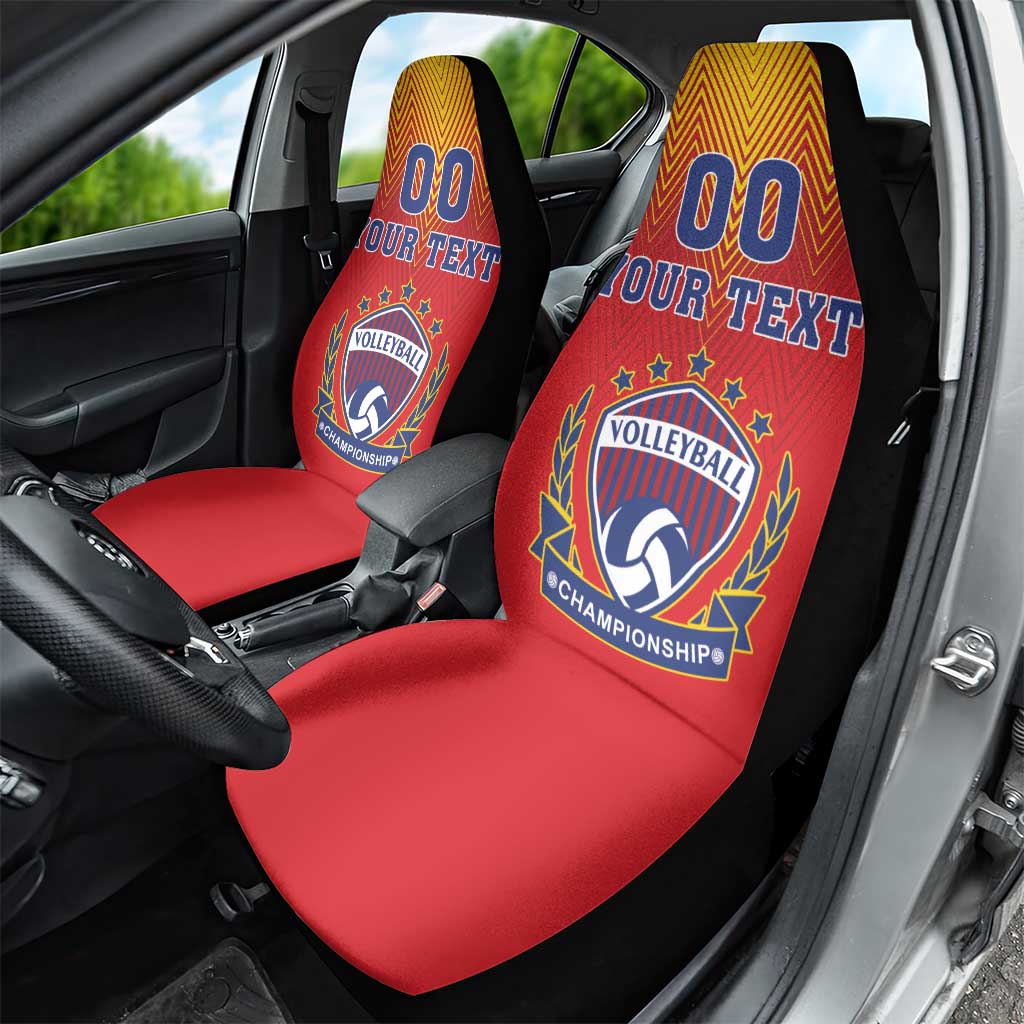 Custom Romania Volleyball Car Seat Cover Sporty Style