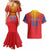 Custom Romania Volleyball Couples Matching Mermaid Dress and Hawaiian Shirt Sporty Style