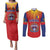 Custom Romania Volleyball Couples Matching Puletasi and Long Sleeve Button Shirt Sporty Style