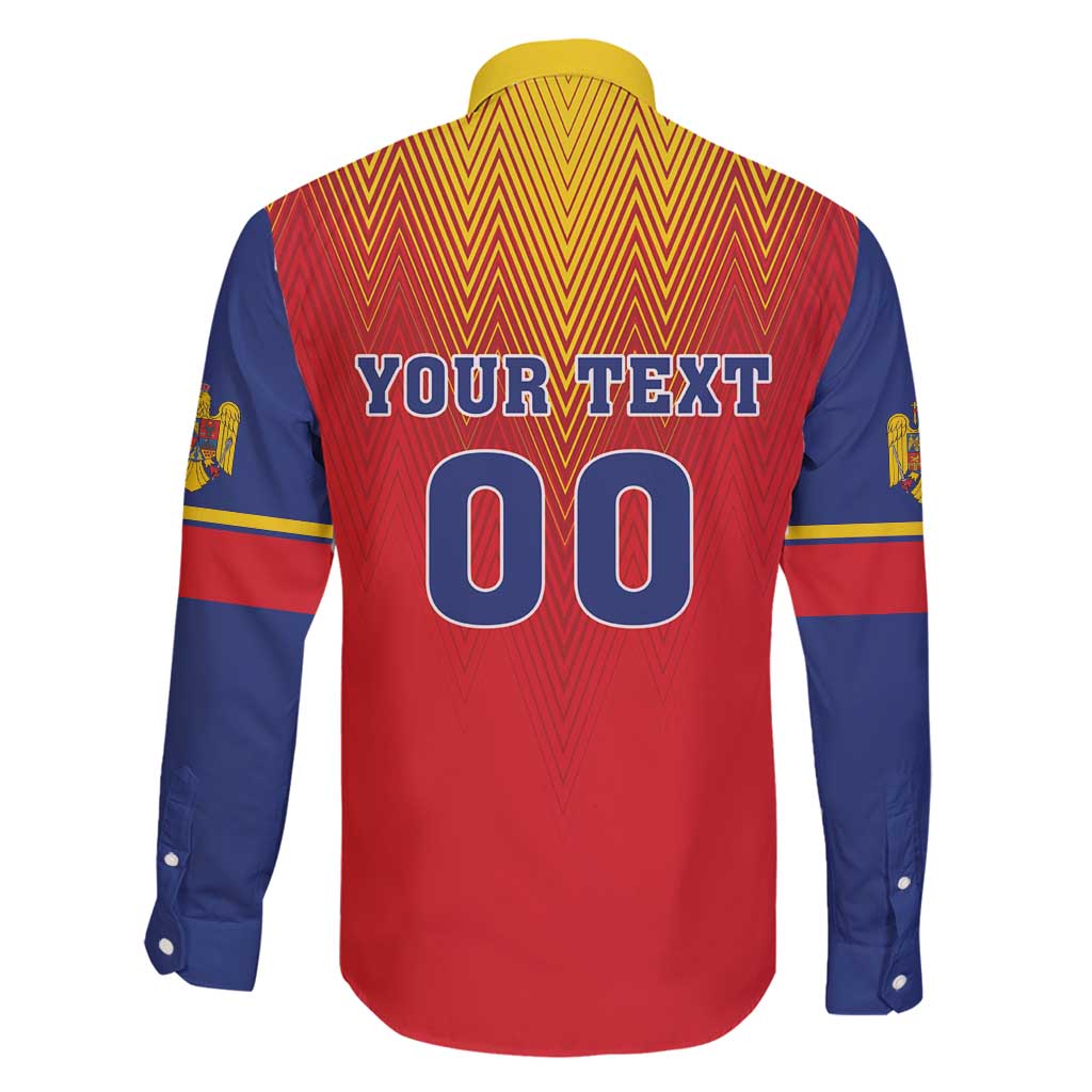 Custom Romania Volleyball Family Matching Long Sleeve Bodycon Dress and Hawaiian Shirt Sporty Style