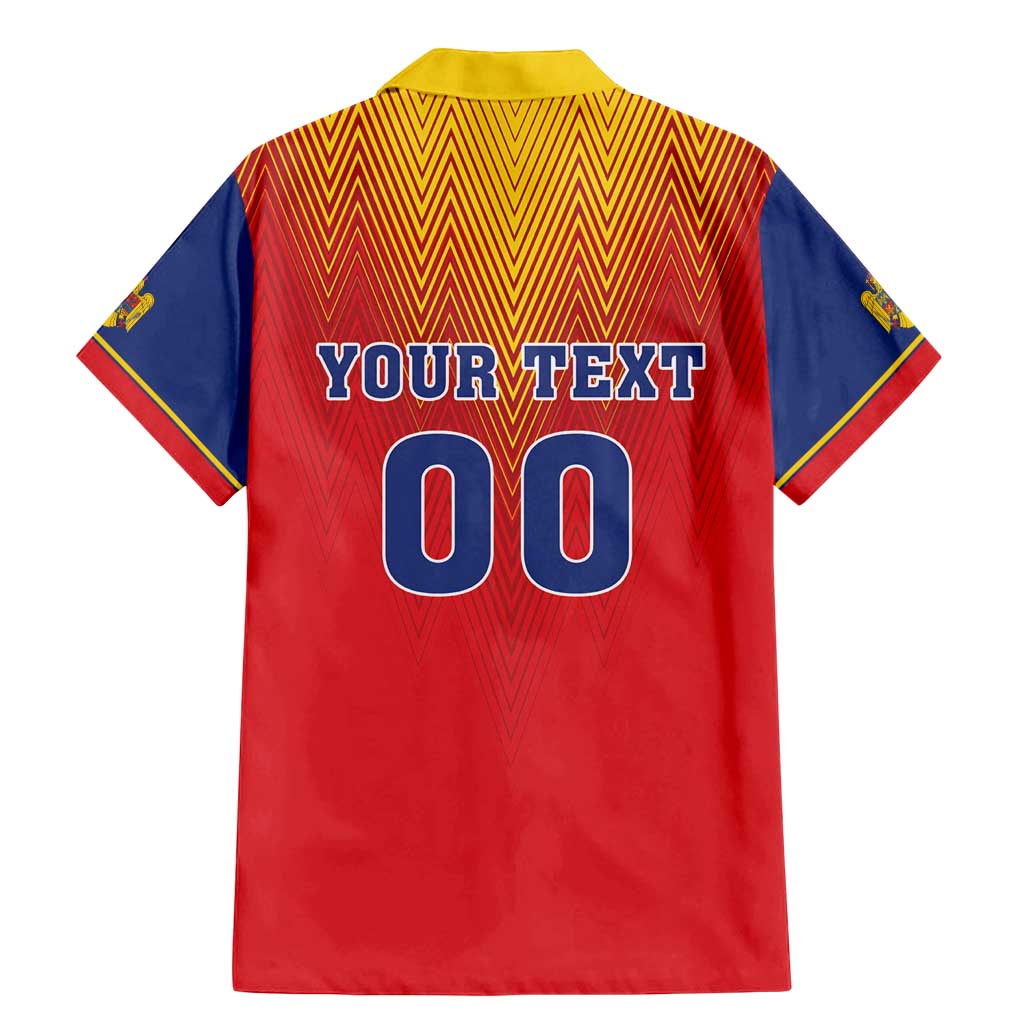 Custom Romania Volleyball Family Matching Mermaid Dress and Hawaiian Shirt Sporty Style