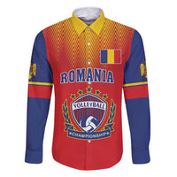 Custom Romania Volleyball Family Matching Mermaid Dress and Hawaiian Shirt Sporty Style