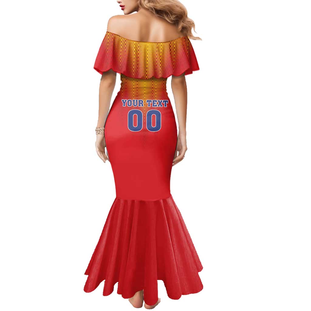 Custom Romania Volleyball Family Matching Mermaid Dress and Hawaiian Shirt Sporty Style