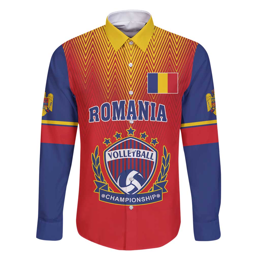 Custom Romania Volleyball Family Matching Off Shoulder Maxi Dress and Hawaiian Shirt Sporty Style