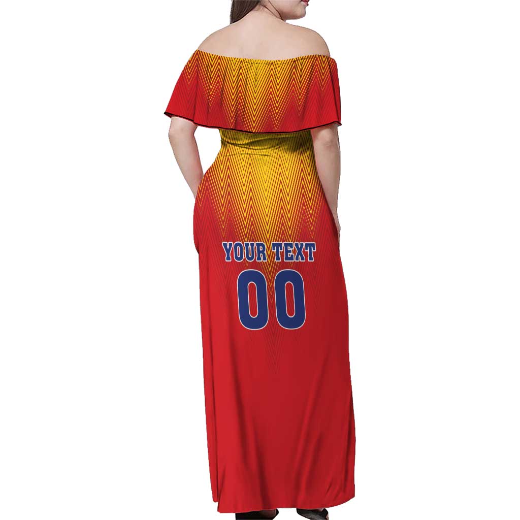 Custom Romania Volleyball Family Matching Off Shoulder Maxi Dress and Hawaiian Shirt Sporty Style