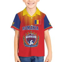 Custom Romania Volleyball Family Matching Tank Maxi Dress and Hawaiian Shirt Sporty Style
