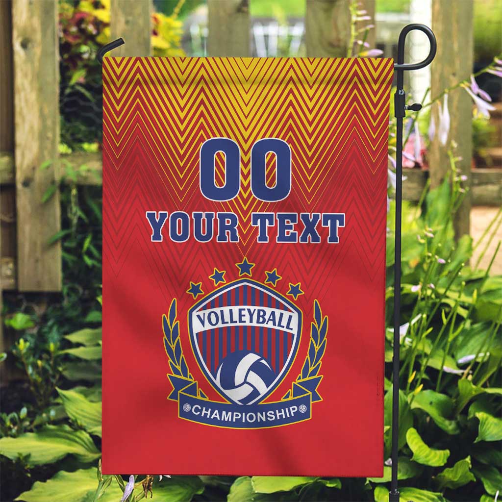 Custom Romania Volleyball Garden Flag Sporty Style