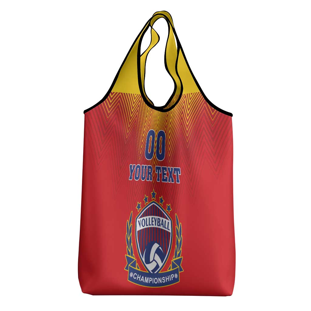 Custom Romania Volleyball Grocery Bag Sporty Style