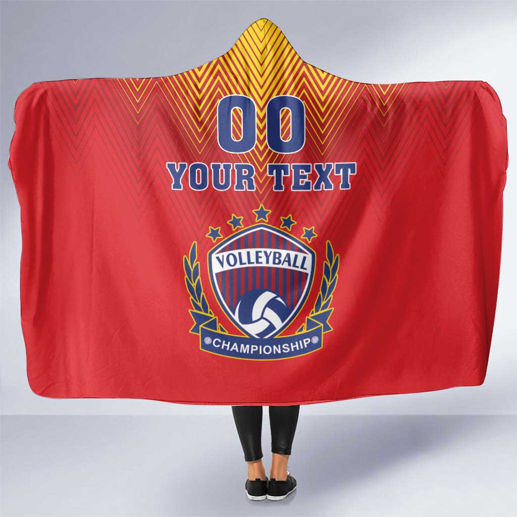 Custom Romania Volleyball Hooded Blanket Sporty Style