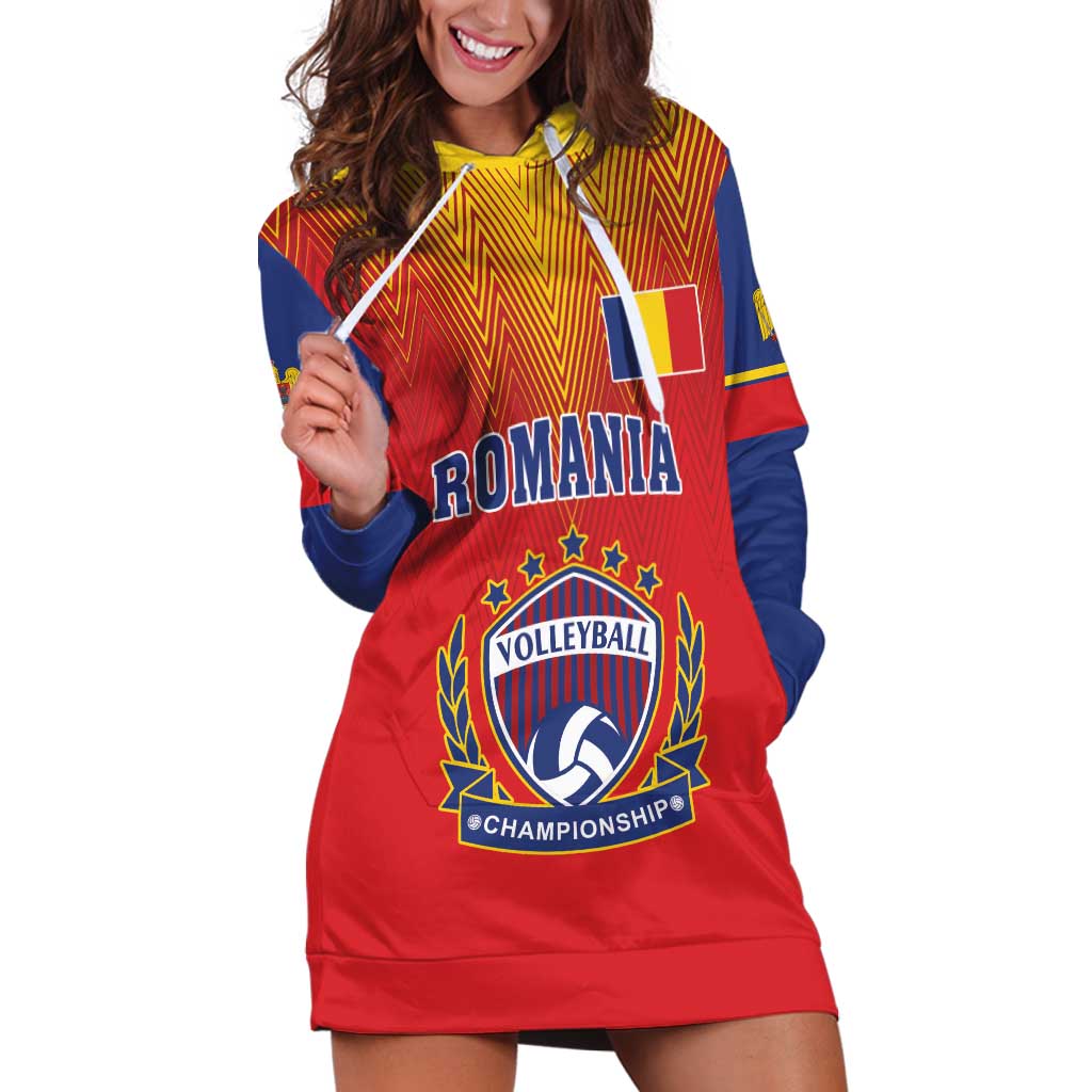 Custom Romania Volleyball Hoodie Dress Sporty Style