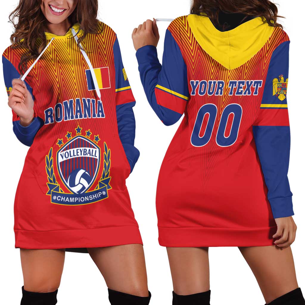 Custom Romania Volleyball Hoodie Dress Sporty Style