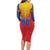Custom Romania Volleyball Long Sleeve Bodycon Dress Sporty Style