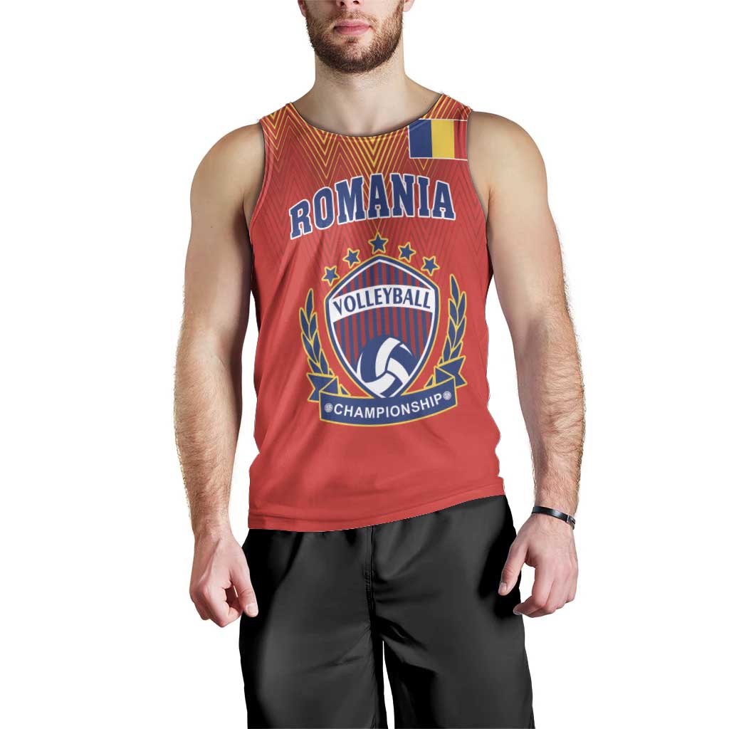 Custom Romania Volleyball Men Tank Top Sporty Style