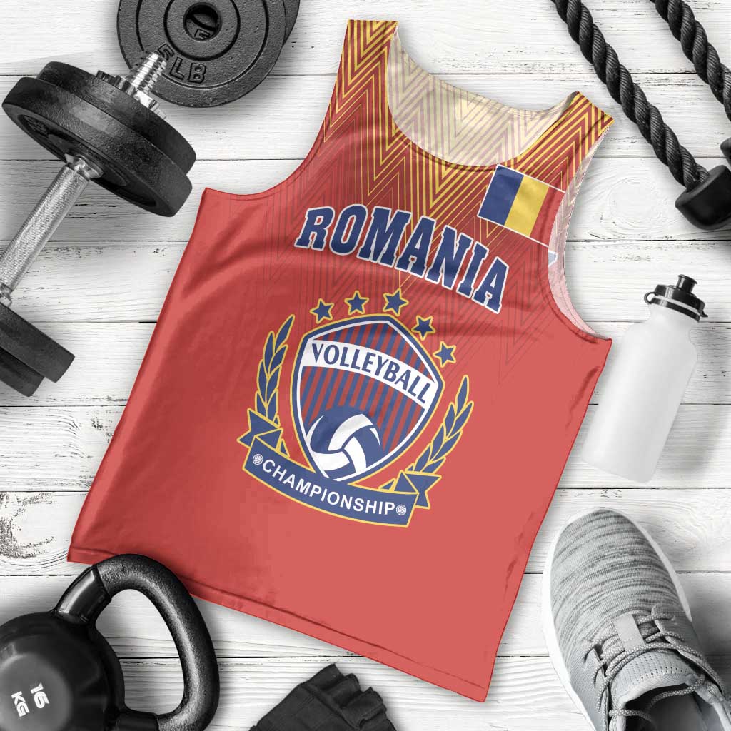 Custom Romania Volleyball Men Tank Top Sporty Style