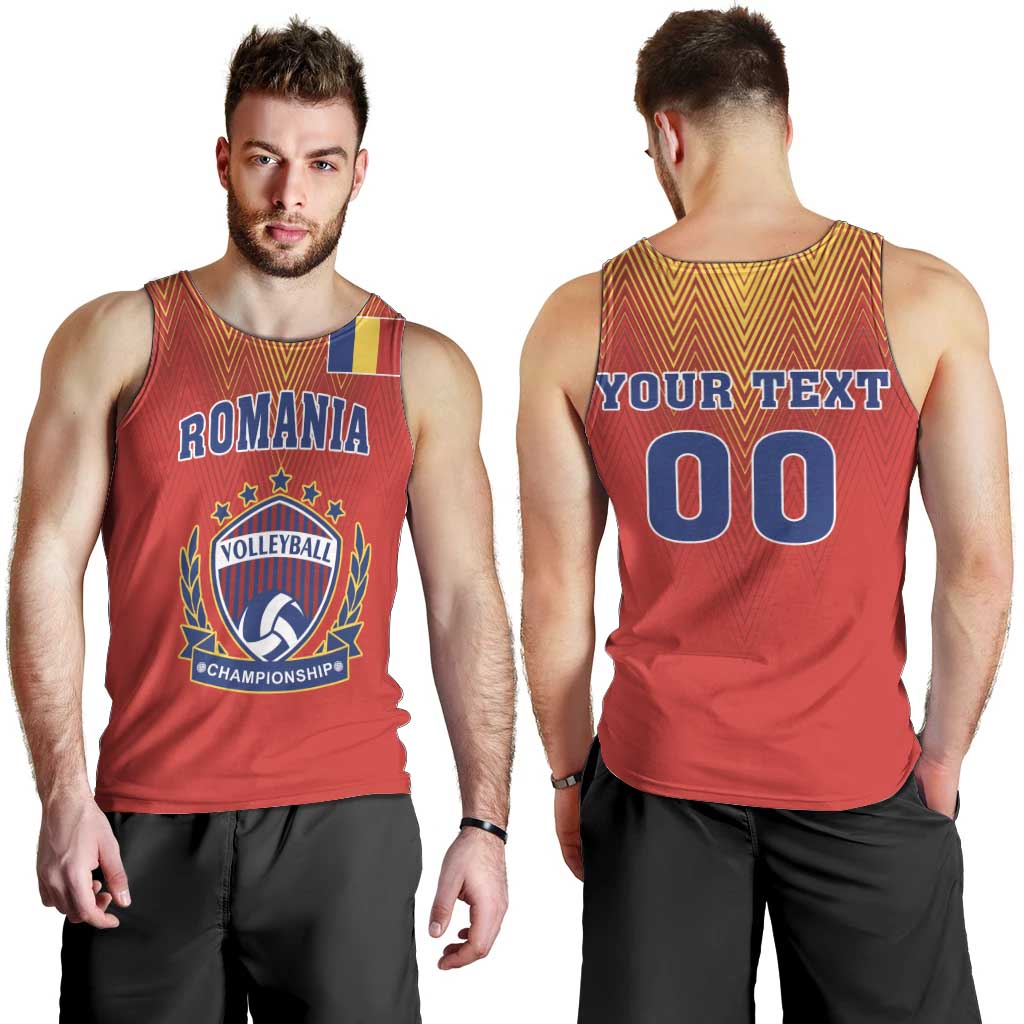 Custom Romania Volleyball Men Tank Top Sporty Style