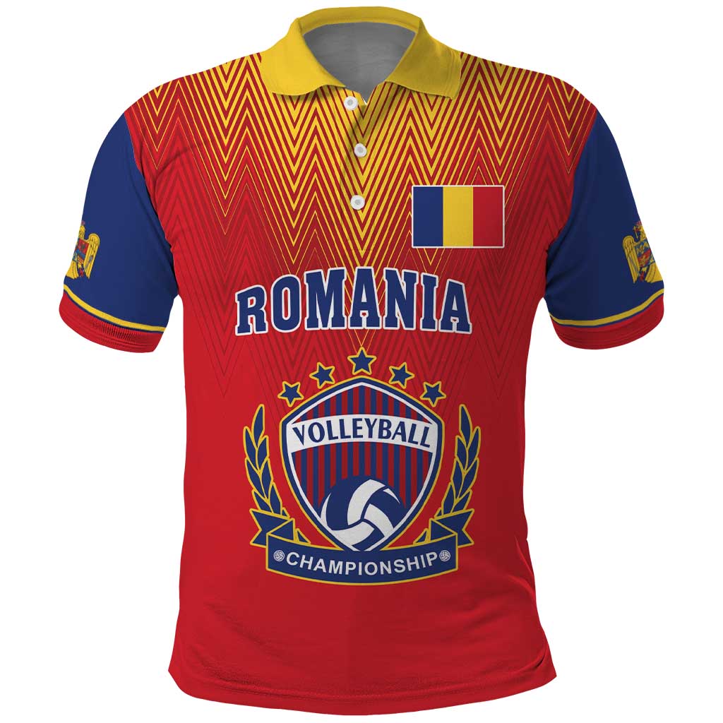 Custom Romania Volleyball Polo Shirt Sporty Style