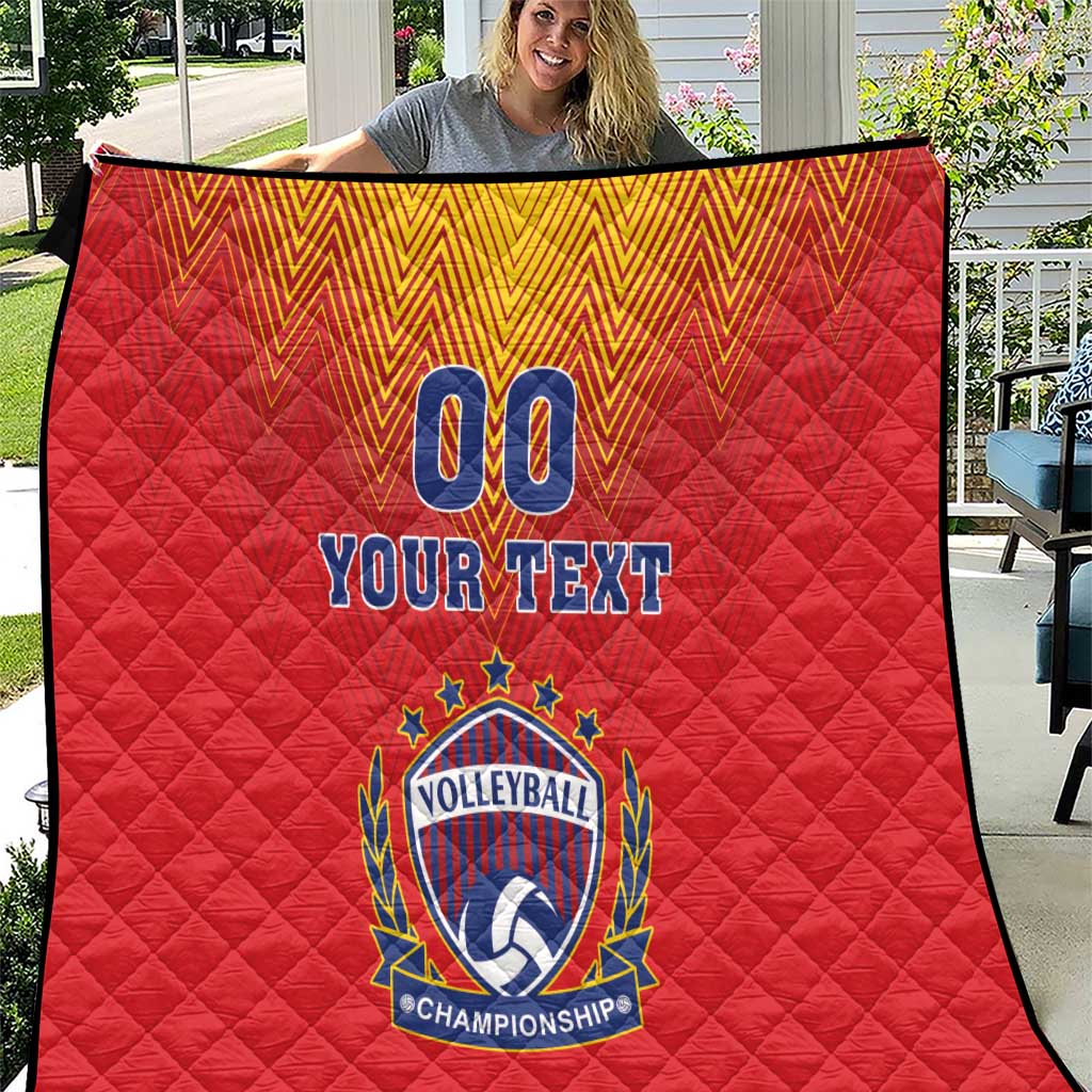 Custom Romania Volleyball Quilt Sporty Style