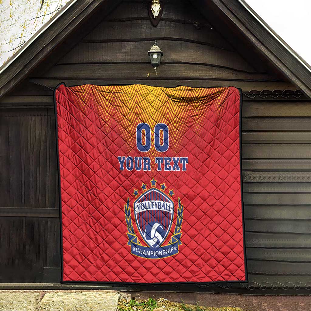 Custom Romania Volleyball Quilt Sporty Style