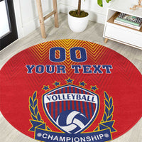 Custom Romania Volleyball Round Carpet Sporty Style