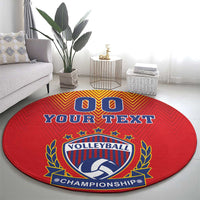 Custom Romania Volleyball Round Carpet Sporty Style
