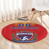 Custom Romania Volleyball Round Carpet Sporty Style