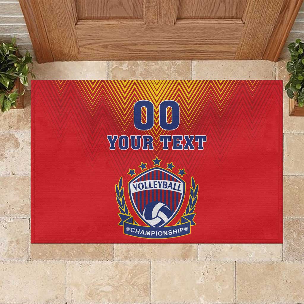Custom Romania Volleyball Rubber Doormat Sporty Style