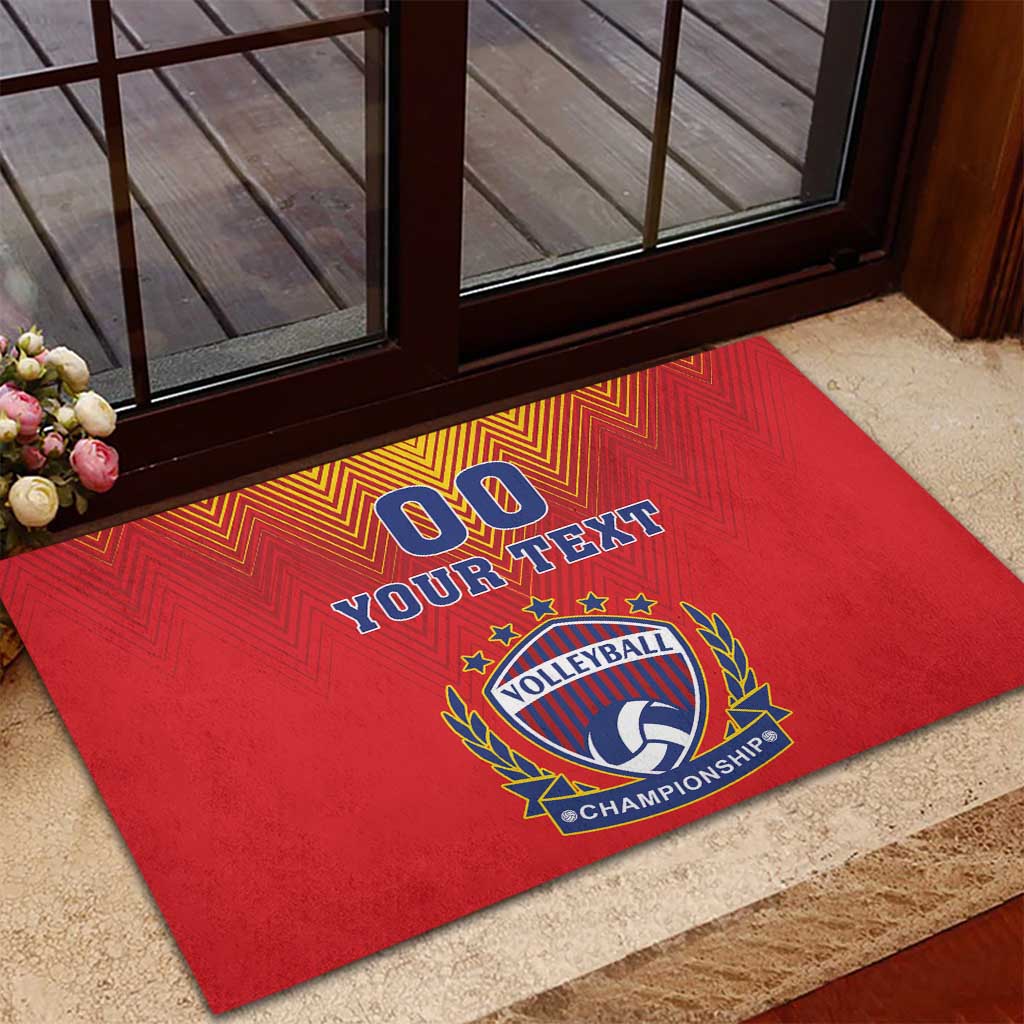 Custom Romania Volleyball Rubber Doormat Sporty Style