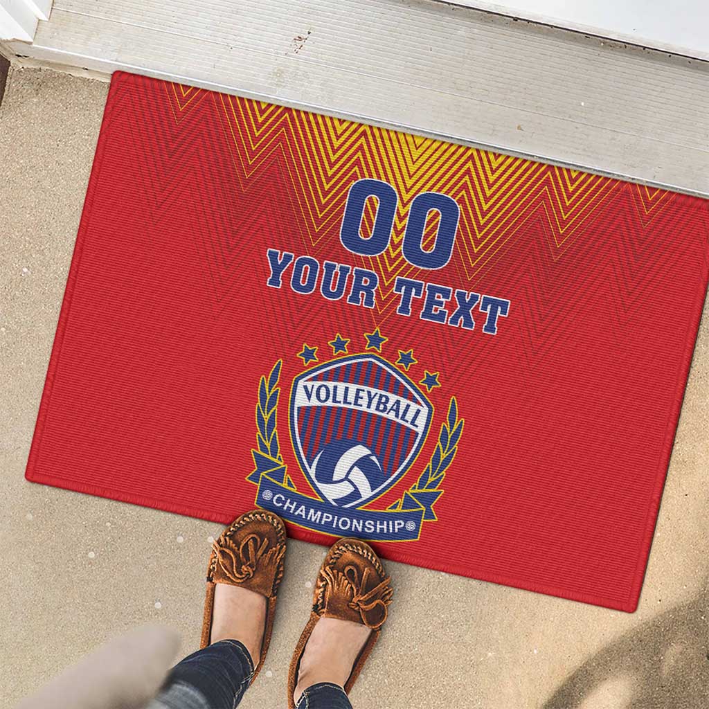 Custom Romania Volleyball Rubber Doormat Sporty Style