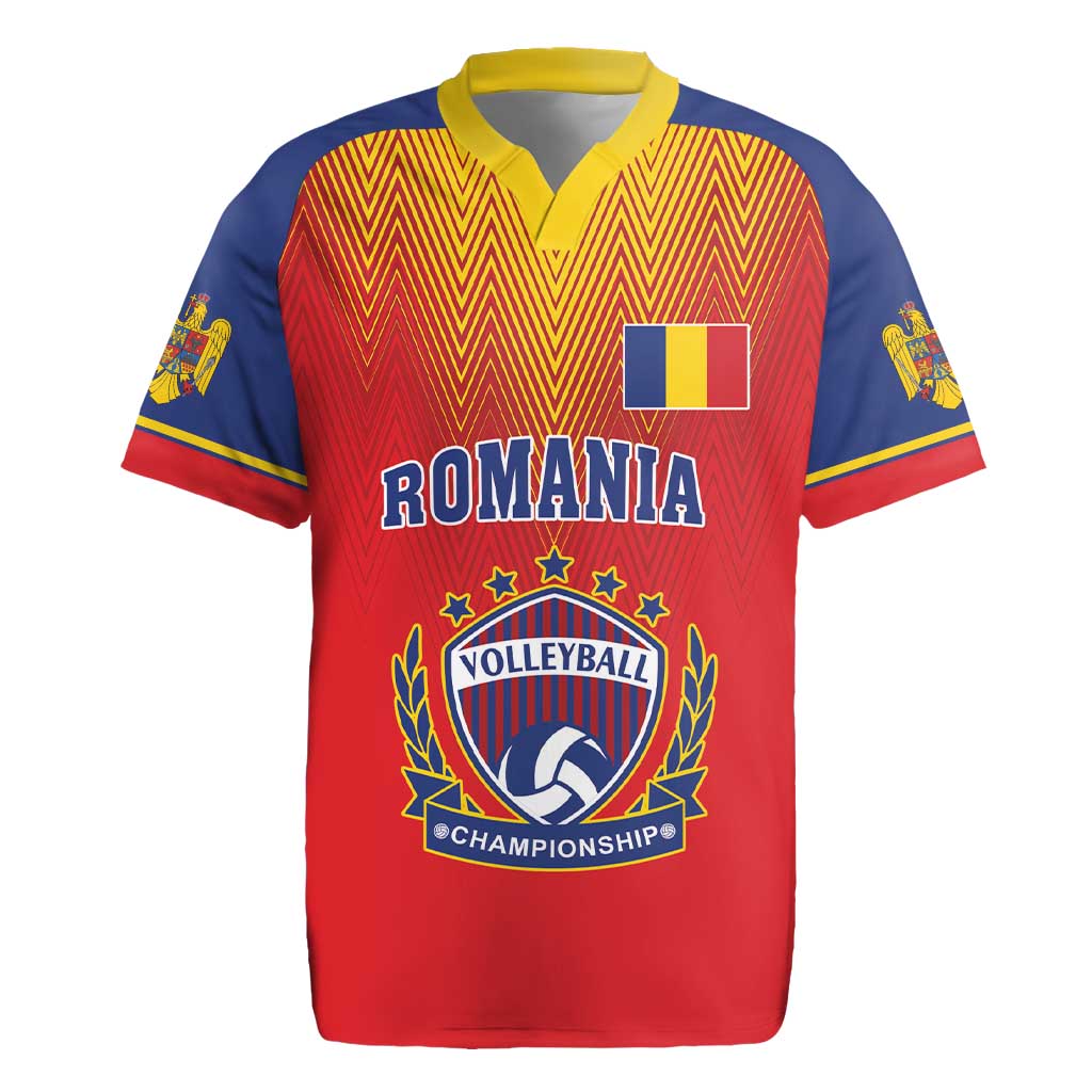 Custom Romania Volleyball Rugby Jersey Sporty Style