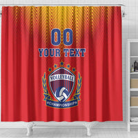 Custom Romania Volleyball Shower Curtain Sporty Style