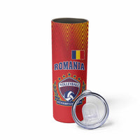 Custom Romania Volleyball Skinny Tumbler Sporty Style