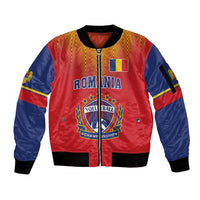 Custom Romania Volleyball Sleeve Zip Bomber Jacket Sporty Style