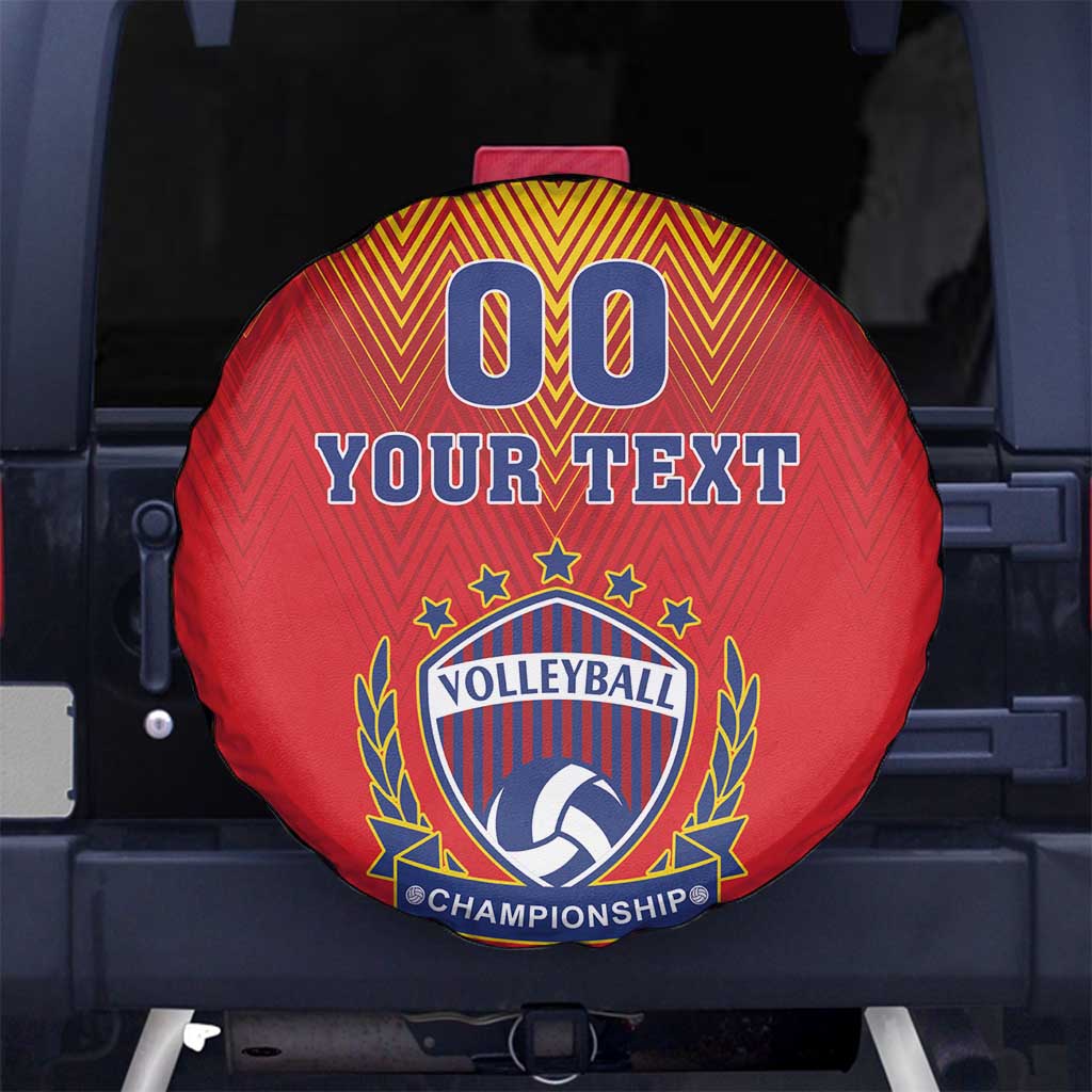 Custom Romania Volleyball Spare Tire Cover Sporty Style