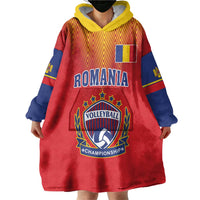 Custom Romania Volleyball Wearable Blanket Hoodie Sporty Style