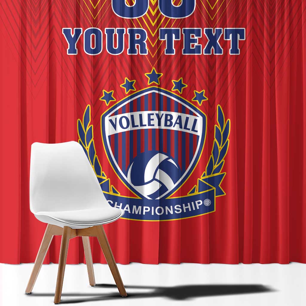 Custom Romania Volleyball Window Curtain Sporty Style