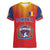 Custom Romania Volleyball Women V-Neck T-Shirt Sporty Style