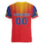 Custom Romania Volleyball Women V-Neck T-Shirt Sporty Style